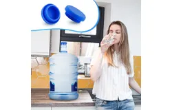 5 Pack 5 Gallon Water Jug Cap &comma; Silicone Spill Resistant &comma; Reusable Replacement Cap Fits 55mm Bottles