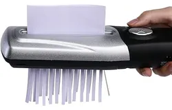 Handheld Mini Paper Shredder&comma; Portable Paper Shredder&comma; USB Auto Paper Shredder Document Cutter Strip Cutting Machine Office Stationery