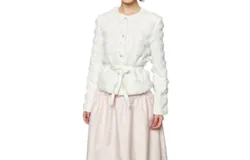 Sister Jane Lassie Tweed Jacket In Pearled Ivory
