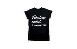She Shed Women&apos;s Fabulous Called Graphic Tee Shirt In Black