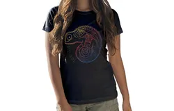 Girls Crew Tee - Chameleon - Black by DelSol for Women - 1 Pc T-Shirt &lpar;YXL&rpar;