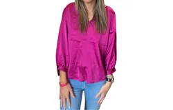 Velvet Heart Maggie Top In Fuchsia