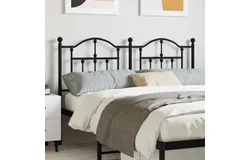 Metal Headboard Black 53&period;1"