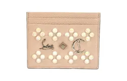 Christian Louboutin Kios Loubisky Spike Pink Leather Card Holder