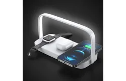 Wireless charger for night light&comma; 4 in 1 for Apple 14 Universal Table Lamp Ornament Holder Magnetic Charging Stand