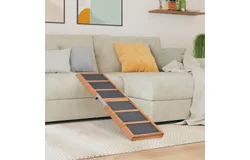 Dog Ramp Gray 47&period;2"x11&period;8" Solid Wood Fir