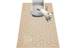 Cat Litter Mat&comma; Litter Trapping Mat Soft on Kitty Paws&comma; Large Litter Box Mat 60&ast;90&ast;0&period;7cm Scatter Control for Cat Litter&comma; Waterproof and Extra Large Litter Box Carpet&period;