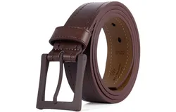 Mio Marino Men&apos;s Solid Casual Prong Belt-Amber-42&lpar;Waist&colon; 40&rpar;