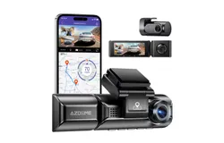 AZDOME M550 Pro 5G WiFi 3 Channel Dash Cam Built-in GPS&comma;  512GB Card