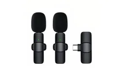 K9 Professional Wireless Lavalier Lapel Microphone for Android Smartphones - Cordless Omnidirectional Condenser Recording Mic for Interview Video Podcast Vlog YouTube -&lpar;K9TC1-2&rpar;