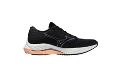Mizuno Women&apos;s Wave Rider 26 Running Shoes In Odyssey Grey&sol;quicksilver&sol;salmon