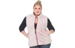Plus Size Zip up sherpa vest