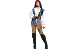 Halloween Women&apos;s Pirates Uniforms&comma;Stage Performance Costumes&comma;Pirates of the Caribbean Costumes-L