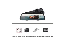 70mai S500 streaming media rearview mirror car smart driving recorder car camera 3&period;5K ultra-clear 9&period;35-inch full touch screen&comma; dark gray dual lens&comma; car rear recording&comma; parking monitoring line&comma; 128G memory card