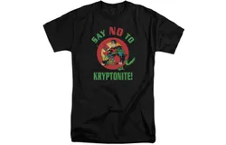 Superman Say No To Kryptonite Short Sleeve Adult Tall Tee &sol; T-Shirt