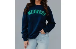 Panache Midwest Crewneck Sweatshirt In Navy