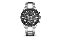Men&apos;s Quartz Watch&comma; Stainless Steel Chronograph Quartz Watch&comma; Men&apos;s Rectangular Dial Pointer Watch