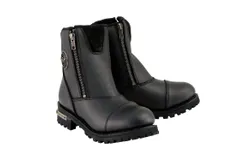 Milwaukee Leather Men&apos;s Smooth Double Sided Zipper Entry Boots In Black