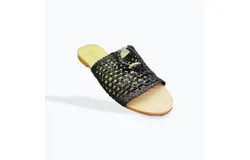 42 Gold Women&apos;s Beat Flat Sandals In Black