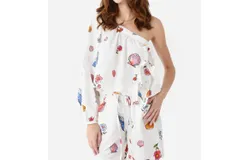 Ciao Lucia Lea Top In Shell Print Cotton