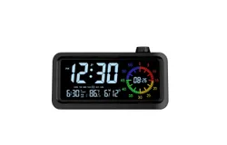 Digital Visual Timer&comma; Rechargeable Alarm Clock&comma; 60 Minute Countdown Timer with Backlight&comma; 3 Alarm Clock Modes&comma; Temperature and Date Display&comma; Learning Time Management Tool for Kids&comma; Kitchen&comma; Black