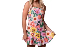 Sincerely Ours Floral Pop Mini Dress In Multi