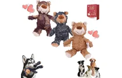 Unbreaka Bear&comma; Unbreakable Bear Dog Toy&comma; 2025 New Indestructible Bear Dog Toy&comma; Squeaky Dog Toys for Aggressive Chewers&comma; Teddy Bear Dog Toy to Keep Them Busy for Large Medium Dog &lpar;Three Colors&comma; Large&rpar;