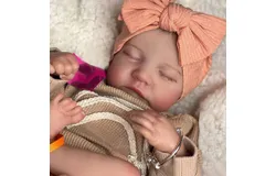 LAKKEC Reborn Baby Dolls-19 Inch closed eyes Realistic Newborn Girl Baby Doll boy with Doll Clothes & Accessories Best Birthday Set for Girls Age 3&plus;