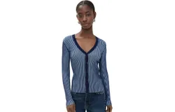 Staud Women&apos;s Cargo Sweater&comma; Navy&sol;Clear Blue