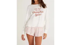 Z Supply Celine Spice Long Sleeve Top In Bone