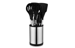 Aoresac Kitchen Utensils Set Cooking Utensil Sets/Silicone Kitchen Utensils Cooking Cutlery Set with Stainless Steel Handle/Nonstick and Heat Resistant Home/House/Apartment Essentials Kitchen