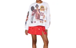 Queen Of Sparkles Gameday Sweatshirt In Red