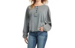 Ariat Pinon Henley Top In Midnightnavy