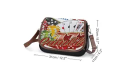 Las Vegas Casino Gambler Vintage Crossbody Bag for Women Medium Leather Hobo Bags Shoulder Bag Classic City Leather Satchels