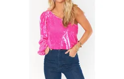 Show Me Your Mumu Party Top In Hot Pink