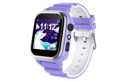 Smart Watch for Kids 4-12 Years Old with Games Camera Alarm Video Music Player Pedometer Flashlight Birthday Gift for Boys And Girls &lpar;Purple&rpar;