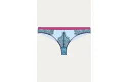 Dora Larsen Maria Seamless Knicker In Teal&sol;pastel Blue&sol;rose Pink