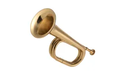 Muslady B Flat Bugle Call Trumpet Brass Cavalry Horn with Mouthpiece for School Band Cavalry Military Orchestra
