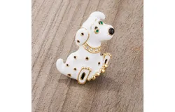 Dalmatian Brooch With Crystals