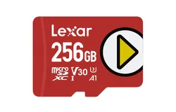 Lexar PLAY microSDXC 256GB  Memory Card&comma; UHS-I&comma; C10&comma; U3&comma; V30&comma; A1&comma; Full-HD & 4K Video&comma; Up To 160&sol;100 MB&sol;s&comma; &lpar;LMSPLAY256G-BNNNU&rpar;
