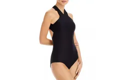 Shoshanna Women&apos;s High Neck One Piece Swimsuit In Black