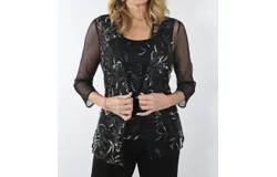 Frank Lyman Jacket &sol;tank 2 Piece Set In Black
