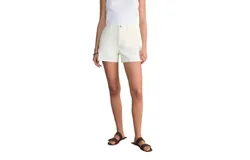 Faherty Organic Cotton Denim Shorts In White