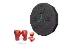 Juegos de boxeo para padres e hijos m&uacute;sica&comma; equipo de ejercicio montado en la pared para ejercicio en el hogar guantes de boxeo rojos para adultos &plus; guantes de boxeo rojos para ni&ntilde;os