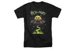 Rick And Morty Ufo Short Sleeve Adult Tee &sol; T-Shirt