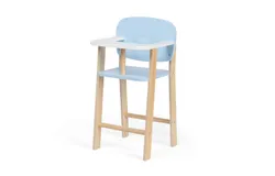 Tidlo Trona de Madera para Muñecas&comma; Asiento Moteado Azul Pastel&comma; Accesorios para Muñecas