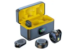 Wireless Lavalier Microphone for iPhone iPad Laptop Android with Charging Case 164ft Transmission Range & 72 Hours Battery, Magnetic & Lavalier Wear Wireless Mic for Video Record, Interview, Vlogs