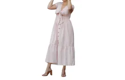 Epretty Gingham Dress In Pink