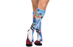 Slippery Slopes Pattern CoolMax Socks, Nature Collection for Men & Women Eco-Friendly Colorful Crew Socks