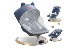 Baby Swings for Infants to Toddler&comma;3 in 1 Electric Baby Swing Bluetooth Baby Rocker for Infants with Remote Control&comma;Removable Dinner Plate&comma;4 Gears Sway Time&comma;Heavy Duty Base Infant Swing for 0-24 Month